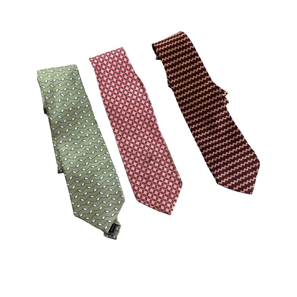 3 Mens Neckties * Vera Bradley * Leslie * Marco Stefano * EUC